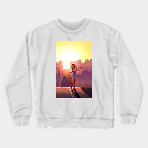 Skates Crewneck Sweatshirt by cseguritanart